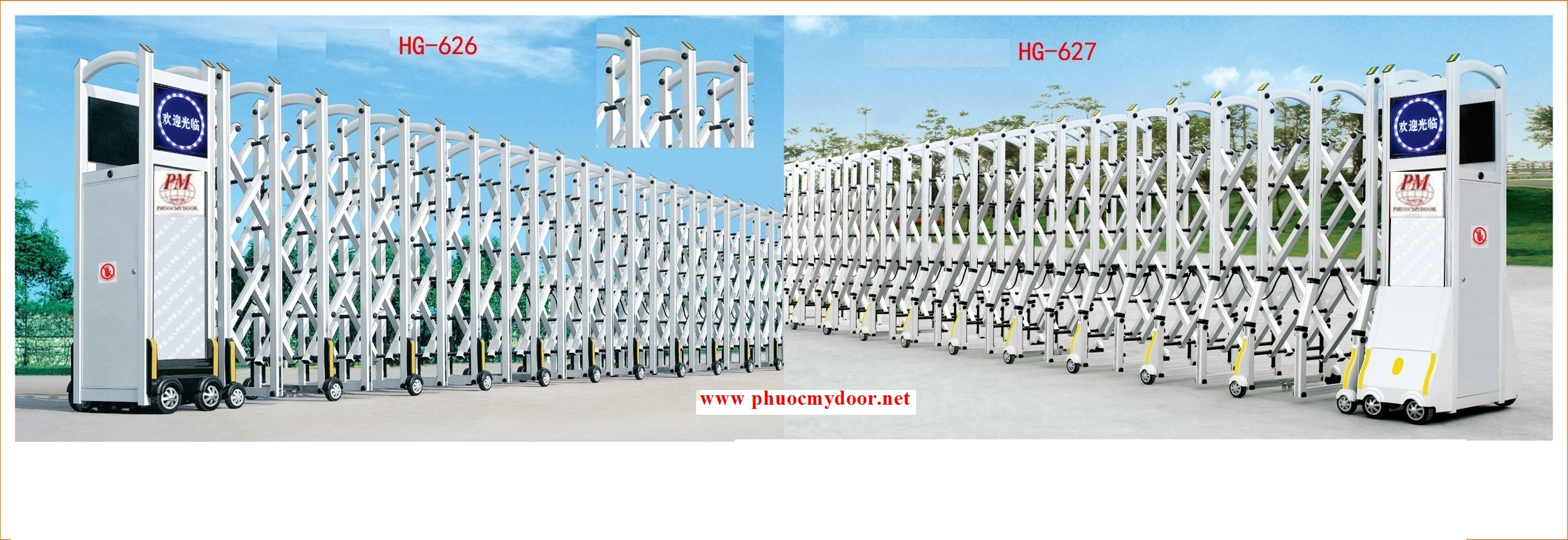 Cửa cổng hợp kim Nhôm