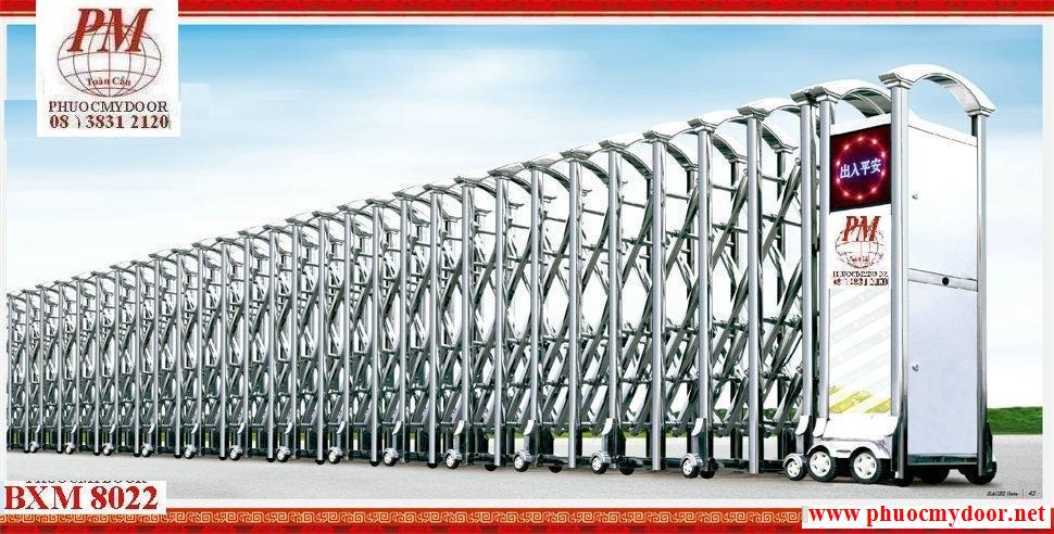 Cửa cổng xếp Inox