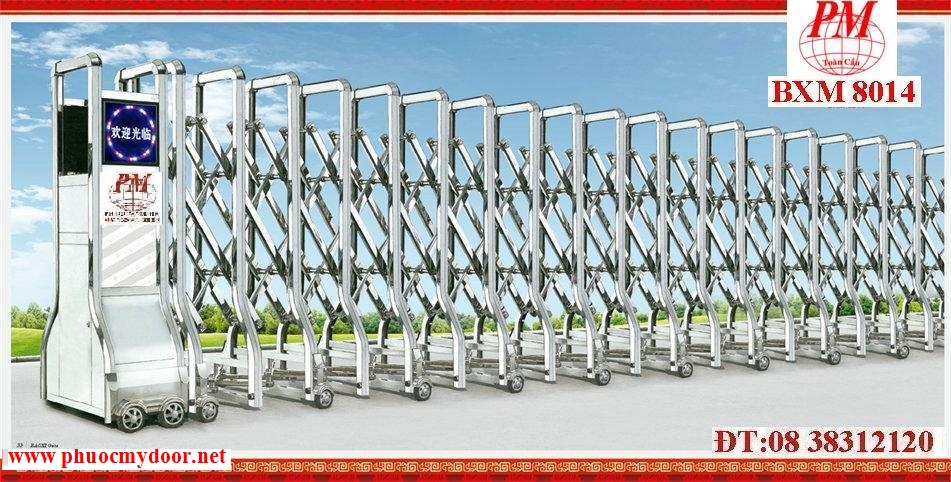 Cửa cổng xếp Inox